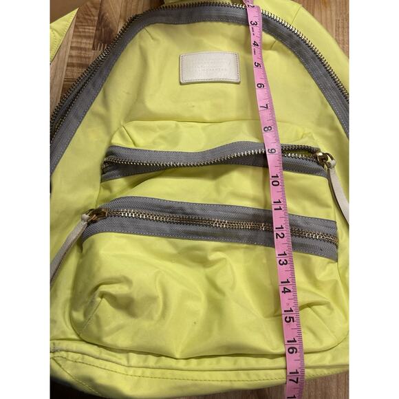 MARC JACOBS Backpack Yellow Leather Trim Gold Buckles Mother Bag Designer - Picture 16 of 16